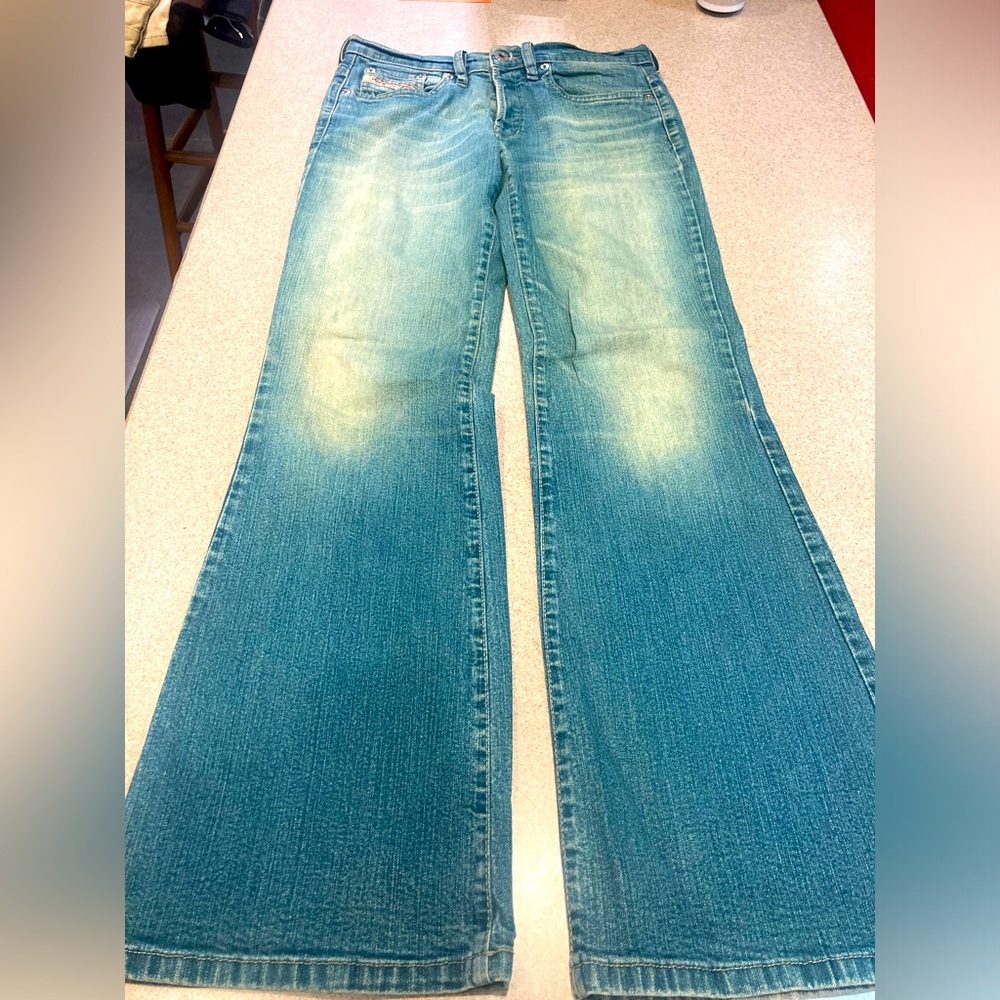 Diesel Size 27 Italian-Made Wide Leg Jeans